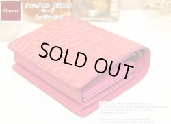 画像1: クロコダイル　二つ折り　財布　「ローザ」　ピンク　ラウンドファスナー　レディース　日本製　ブランド