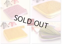 画像6: クロコダイル　ラウンドファスナー　ミニ財布　「サリナ」　鈴木紗理奈　　財布　ピンク　長財布　レディース　メンズ　日本製　ブランド