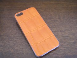 画像1: クロコダイル  iphone SE iphone 5 iphone 5s  ケース　「ピピ」　スマホケース　オレンジ