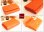 画像2: オーストリッチ　三つ折財布　「ボロロ」 　オレンジ　長財布　レディース　ブランド (2)