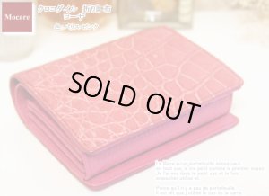 画像2: クロコダイル　二つ折り　財布　「ローザ」　ピンク　ラウンドファスナー　レディース　日本製　ブランド