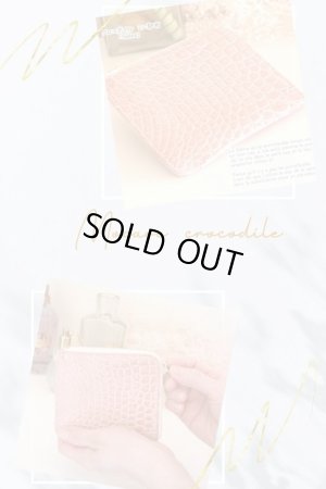 画像3: クロコダイル　ラウンドファスナー　ミニ財布　「サリナ」　鈴木紗理奈　　財布　ピンク　長財布　レディース　メンズ　日本製　ブランド