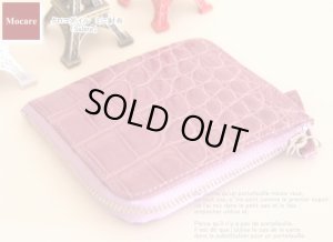 画像1: クロコダイル　ミニ財布　「サリナ」　　ラウンドファスナー　財布　ラベンダー　レディース　日本製　ブランド　鈴木紗理奈　