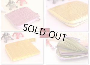 画像4: クロコダイル　ミニ財布　「サリナ」　　ラウンドファスナー　財布　ラベンダー　レディース　日本製　ブランド　鈴木紗理奈　
